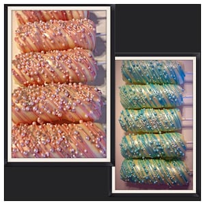 24 Shimmer Chocolate Covered Marshmallow Pops: Communion, Baptism Favors